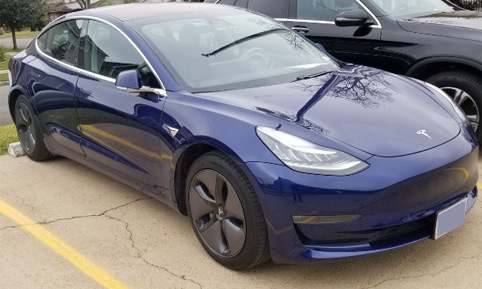 Blue Model S Tesla Auto Body Repair